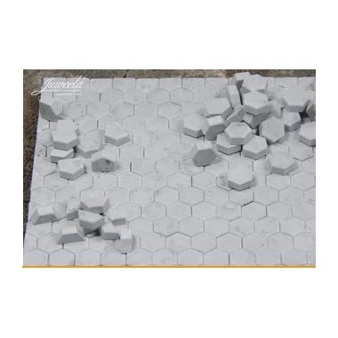 Assortiment de pavés hexagonales gris clair Assortiment de pavés hexagonales gris clair