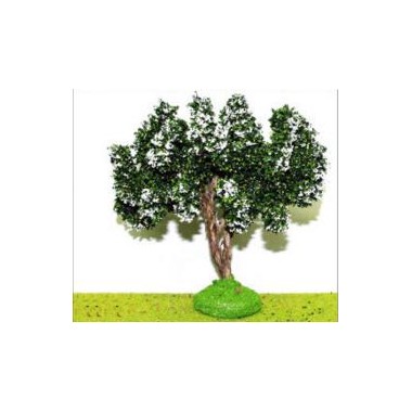 Arbre fleuri doubles branches blanc 14 cm Arbre fleuri doubles branches blanc 14 cm