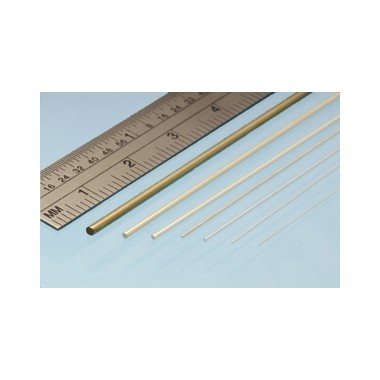 Profilé laiton tige ronde 4 mm, longueur 305 mm