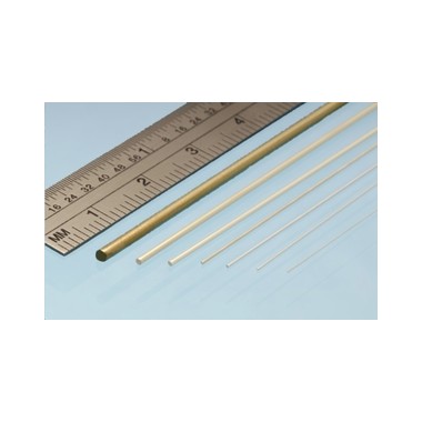 Profilé laiton tige ronde 4.8 mm, longueur 305 mm