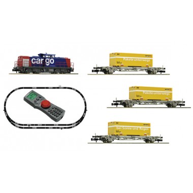 Coffret débutant digital "Locomotive diesel et wagon de marchandises"