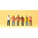 Figurines Ouvriers avec gilet de signalisation