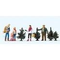 Figurines Stand de vente de sapins de Noel