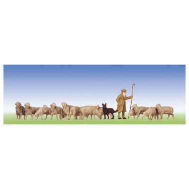 Figurines Set berger+chien+mouton 