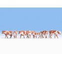 Figurines Vaches, brunettes-blancs