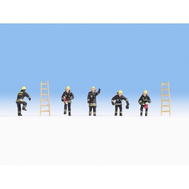 Figurines Pompiers (vêtements de sécurité noirs) N Figurines Pompiers (vêtements de sécurité noirs) N