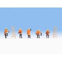 Figurines Pompiers (vêtements de sécurité oranges) N