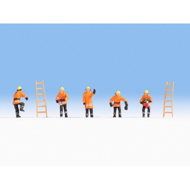 Figurines Pompiers (vêtements de sécurité oranges) N Figurines Pompiers (vêtements de sécurité oranges) N