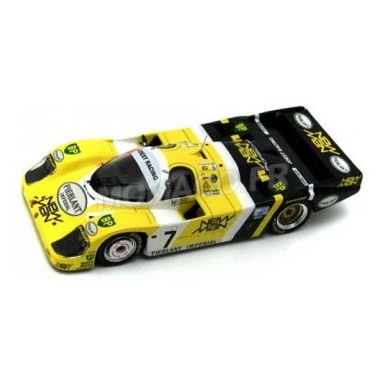 Miniature Porsche 956 N°7 PESCAROLO/LUDWIG "NEW MAN" Vainqueur Le Mans 1984 Miniature Porsche 956 N°7 PESCAROLO/LUDWIG "NEW MAN" Vainqueur Le Mans 1984