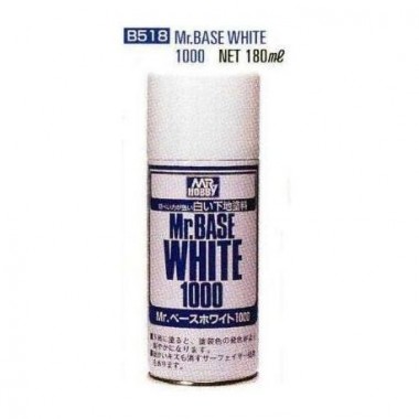 Mr. Base White 1000 Apprêt Sous-couche blanc, Bombe 180ml