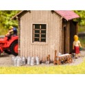 Set laiterie, Charette + pots à lait