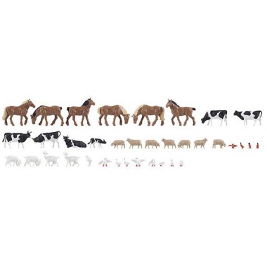 Figurines Animaux de ferme - 36 pièces Figurines Animaux de ferme - 36 pièces