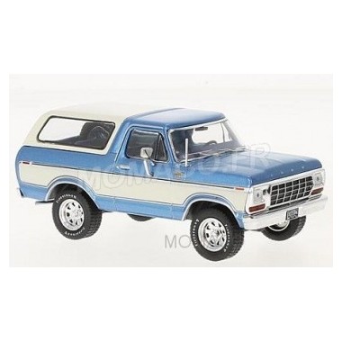 Miniature Ford Bronco 1978 bleue - blanc