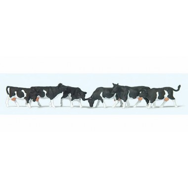 Figurines Vaches tachetées noires