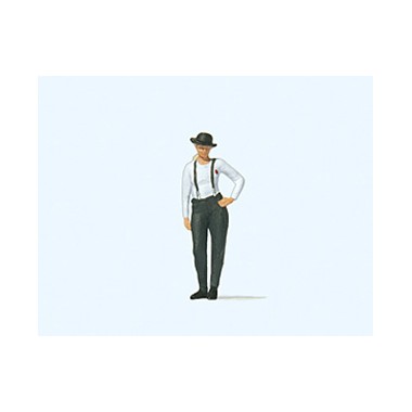 Figurines Femme avec chapeau melon Figurines Femme avec chapeau melon