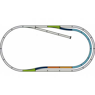 Voie PIKO A - Coffret de rails avec ballast C "Set de gare"