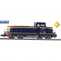 Locomotive diesel BB 66000 SNCF, bleu foncé, bandes jaunes - échelle N