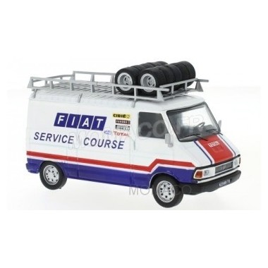 Miniature Fiat 242 "FIAT FRANCE SERVICE COURSE" 1979 avec galerie