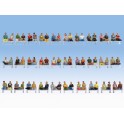 Méga-Set économique « Passagers assis », 60 figurines (sans jambes, sans bancs)