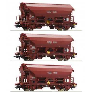 Coffret de 3 pièces: Wagons à toit pivotant, SNCB Coffret de 3 pièces: Wagons à toit pivotant, SNCB