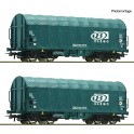 Coffret de 2 pièces: Wagons à bâche coulissante, "CARGO" SNCB