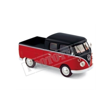 Miniature VW T1 Double Cabin 1961 - Red & Black