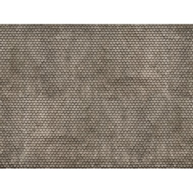 Feuille en carton 3D “Tuile alsacienne”, gris