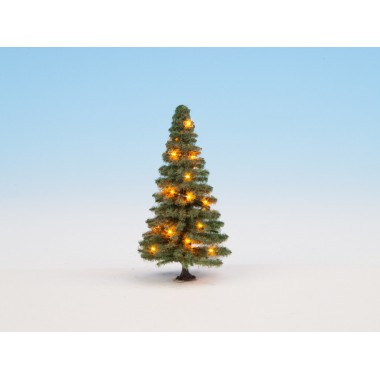 Sapin de Noël illuminé, vert, avec 20 LEDs, 8 cm de haut Sapin de Noël illuminé, vert, avec 20 LEDs, 8 cm de haut