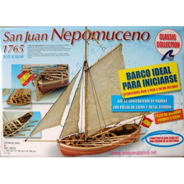 Maquette SAN JUAN NEPOMUCENO Canot du Capitaine 