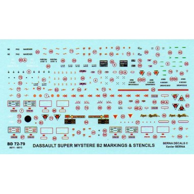 Décalques Dassault Super Mystere B2 Décalques Dassault Super Mystere B2