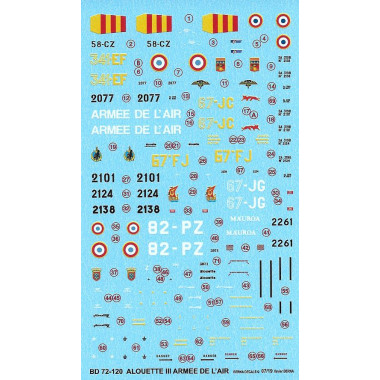 Décalques Alouette III Armée de l'air