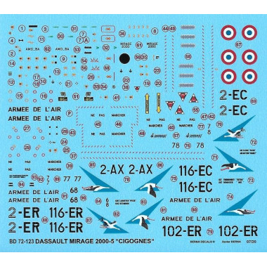 Décalques Mirage 2000-5F 'Cigognes'