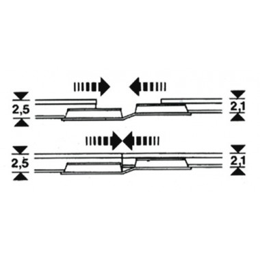 Eclisses de transition 2.1 mm - 2.5 mm