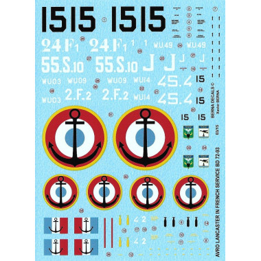 Décalques Avro Lancaster Français