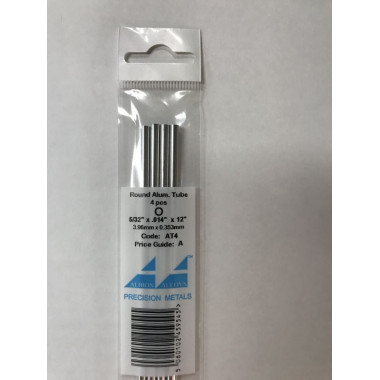Profilé aluminium tube 3.96 mm / 0.353 mm, longueur 305 mm Profilé aluminium tube 3.96 mm / 0.353 mm, longueur 305 mm
