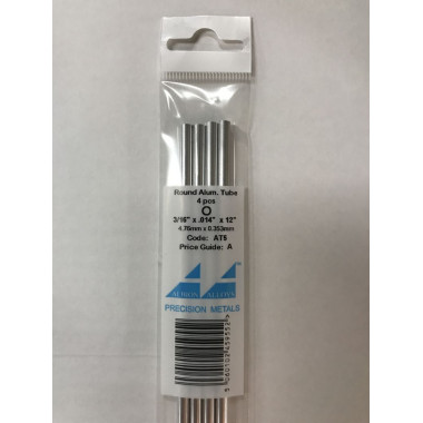 Profilé aluminium tube 4.76 mm / 0.353 mm, longueur 305 mm Profilé aluminium tube 4.76 mm / 0.353 mm, longueur 305 mm