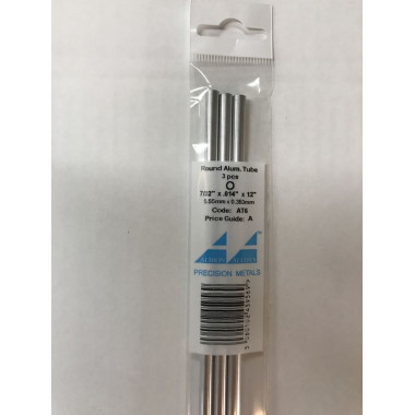 Profilé aluminium tube 5.55 mm / 0.353 mm, longueur 305 mm Profilé aluminium tube 5.55 mm / 0.353 mm, longueur 305 mm