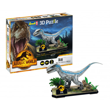 Puzzle 3D Jurassic World Dominion Velociraptor Blue