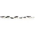 Figurines Vaches, blanches et noires