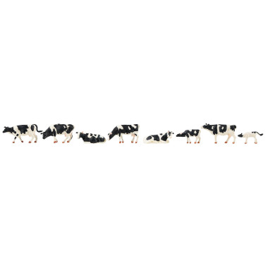Figurines Vaches, blanches et noires Figurines Vaches, blanches et noires