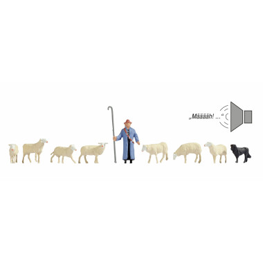 Figurines Scène sonore Troupeau de moutons
