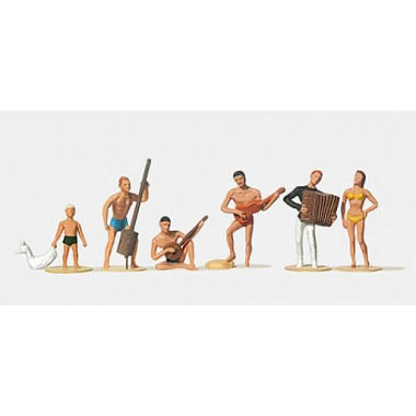 Figurines Musiciens sur la plage