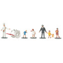 Figurines Vendeur de glaces et passants