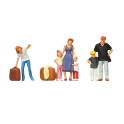 Figurines Passagers en attente avec bagages
