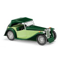 Miniature MG Midget TC Cabriolet vert 2 tons