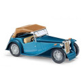 Miniature Cabriolet MG Midget bleu 2 tons
