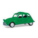 Miniature Citroen 2 CV avec toit ouvrant, verte