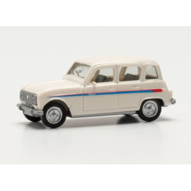 Miniature Renault R4 "Jogging", blanche avec lignes rouges/bleues