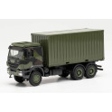 Miniature Camion militaire Iveco Trakker 6x6 avec container 20 pieds