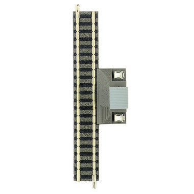Rail droit N ballasté Fleischmann, raccord bipolaire antiparasité 111mm Rail droit N ballasté Fleischmann, raccord bipolaire antiparasité 111mm